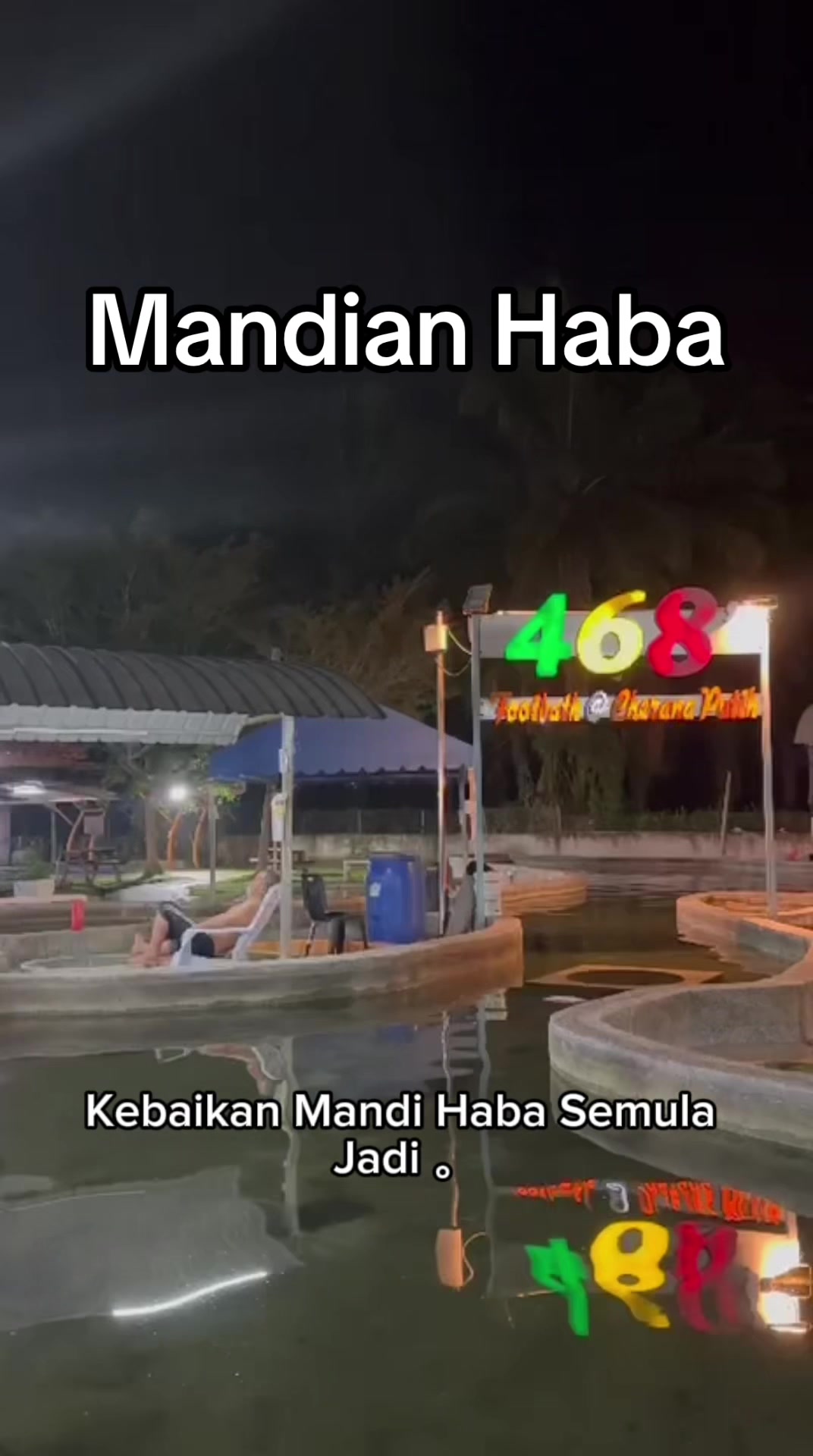 Tangkapan Skrin Video Sebenar: Mandian Haba 46.8C Air Panas Cherana Putih